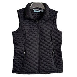Free Country Size Medium Black Lightweight FreeCycle Quilted Zip Up Fitted Vest